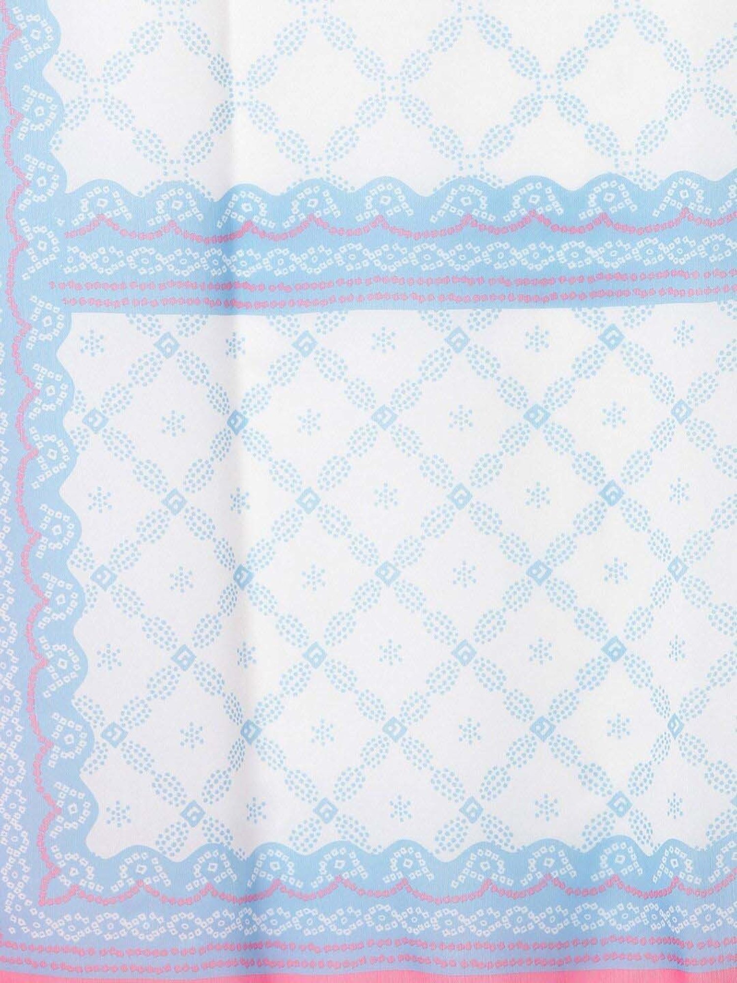 Vaamsi Blue & White Printed Kurta Palazzo Set With Dupatta