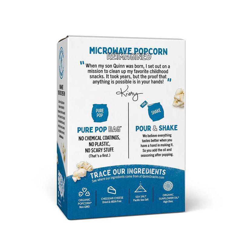 Quinn White Cheddar & Sea Salt Popcorn - 7oz