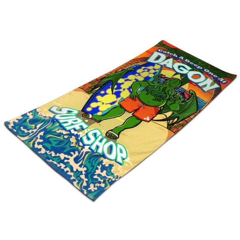 Toy Vault Cthulhu Dagon Surf Shop 30" x 70" Beach Towel