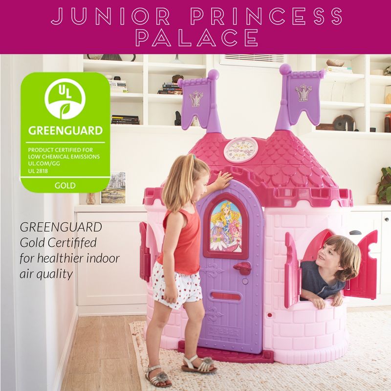 ECR4Kids Junior Princess Palace Playhouse, Pink Castle Play House  Indoor or Outdoor Play