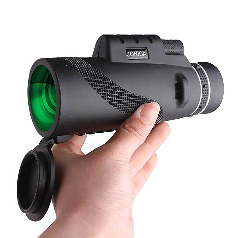 Optics UHD Explorer High Powered 12X50 BAK4 Prism FMC Monocular Telescope with Tripod Bright Clear Single Hand focus Waterproof FogProof Bird Watching Camping Hiking Hunting Wildlife