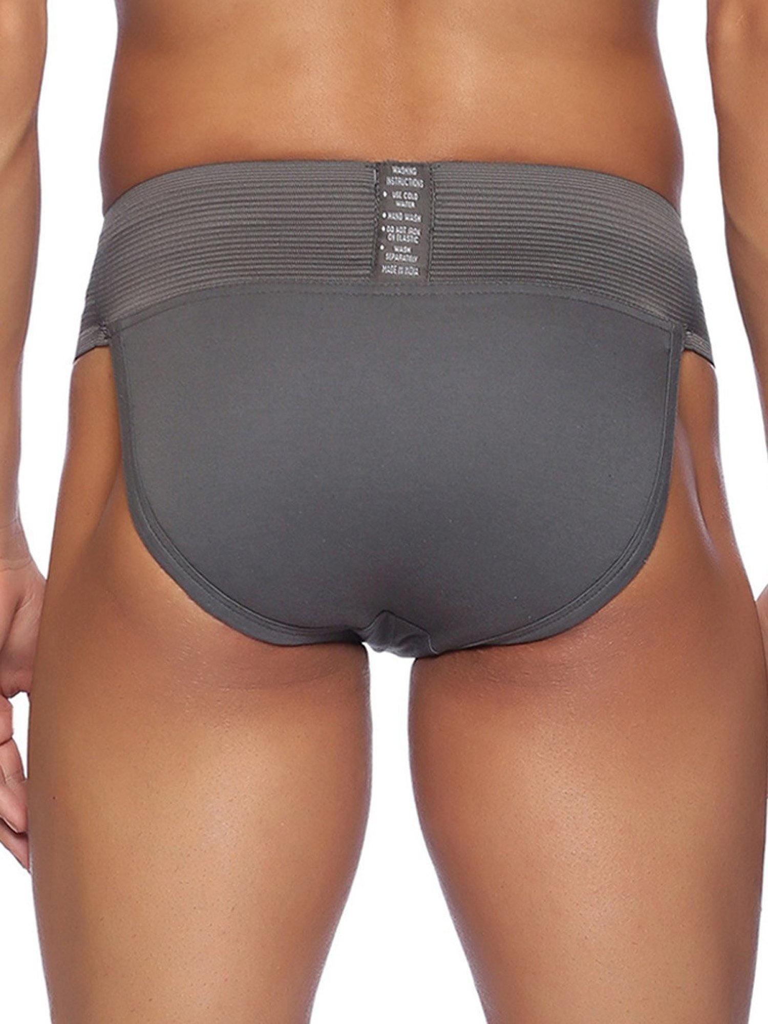 Omtex Men's Athletic Tokyo Cotton Supporter Back Covered (Grey) Size - L