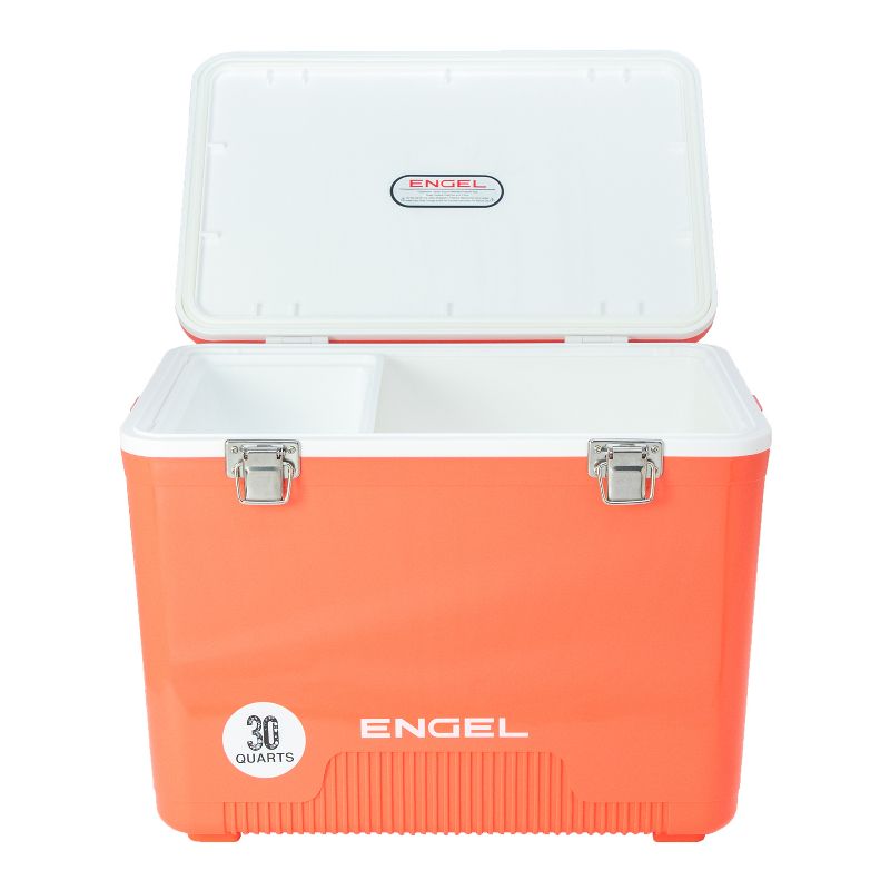 Engel UC30CR 30 Quart 8 Can Leak Proof Odor Resistant Insulated Cooler Drybox with Integrated Shoulder Strap, Coral