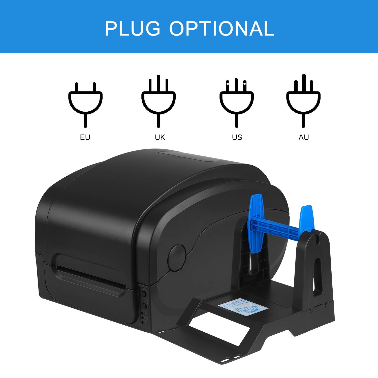 Desktop Label Printer Direct Thermal & Thermal Transfer 2-In-1 High Speed Printer 4in Width for Labeling Mailing Barcodes Tags and Wrist Bands USB Serial and Parallel Port Connectivity