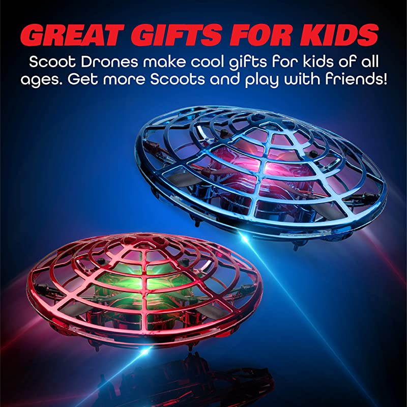 Scoot Duo Hand Drones for Kids Kids Drone Flying Ball Drone Toys for Boys and Girls 2pk