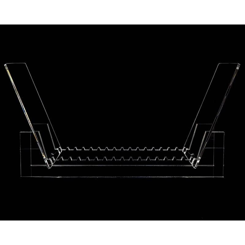 Vinyl Record Holder Acrylic Stand Premium Crystal Clear LP Rack Holds up to 50 Album Lps Functional Rack Design Perfect for 12 or 7 Singles