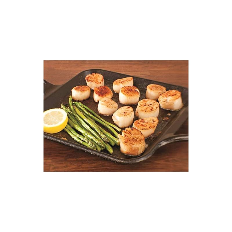 ProLogic 12 Inch Square Cast Iron Griddle PreSeasoned Grill Pan with Flat Iron Grill Press