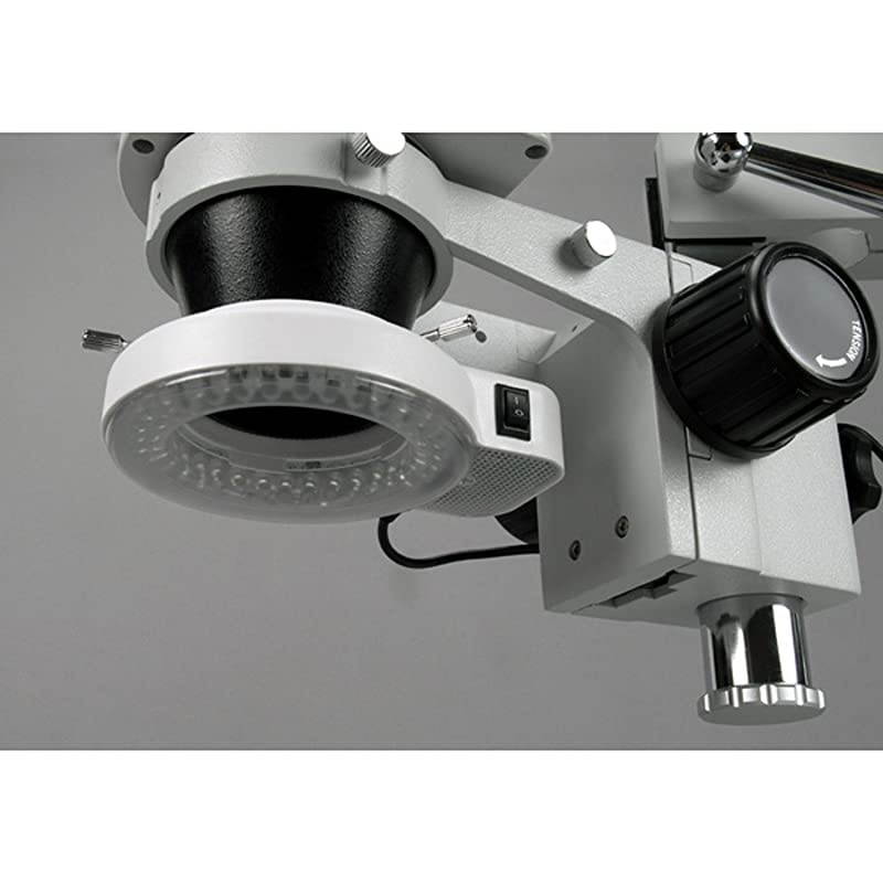 LED144S 144 LED Adjustable Microscope Compact Ring Light + Adapter