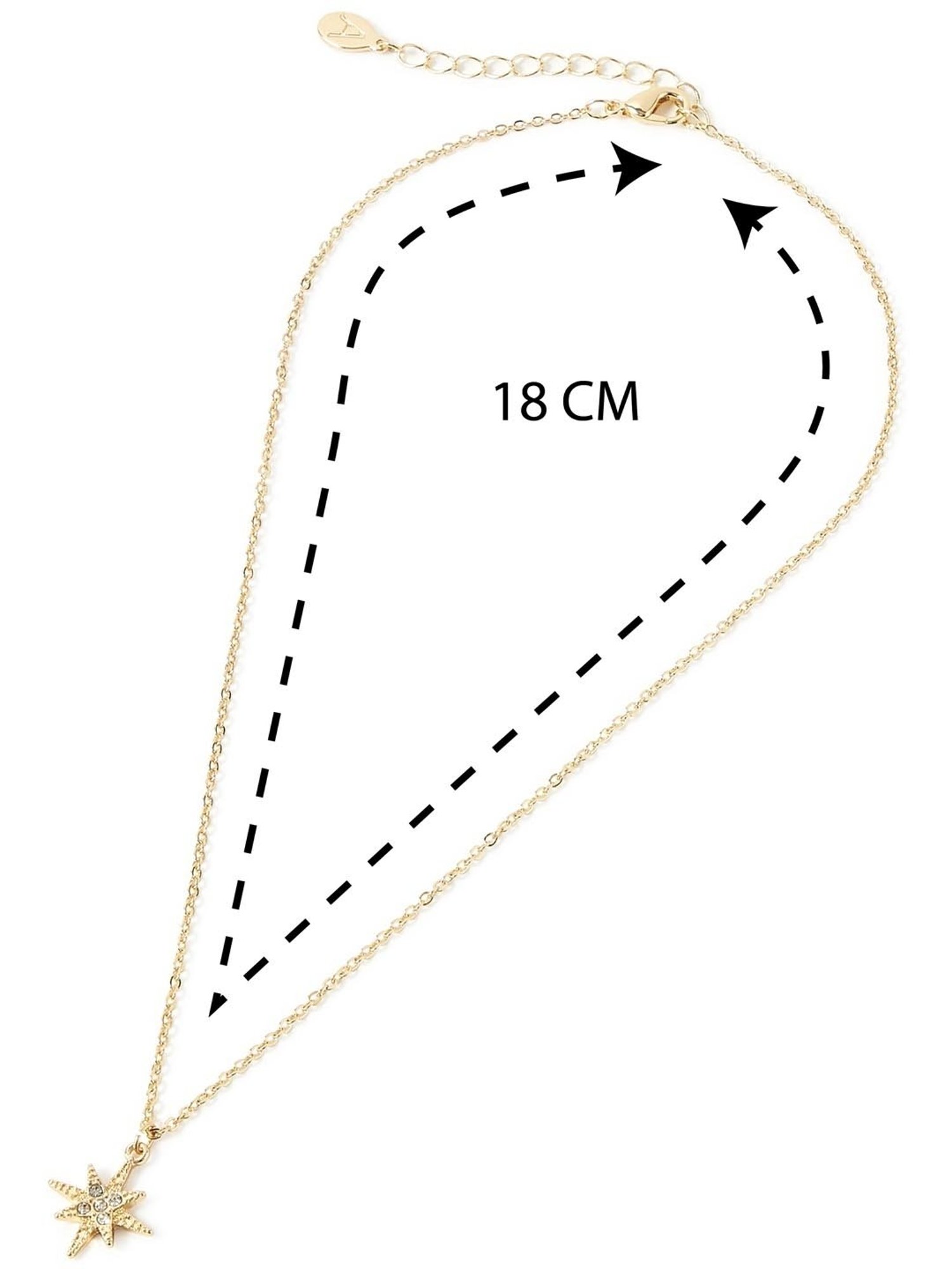 Accessorize London Star Golden Alloy Casual Necklace