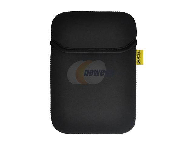 Amzer 90807 Neoprene Sleeve 10 Inches Case Cover with Pocket - Matt Black / Leaf Green