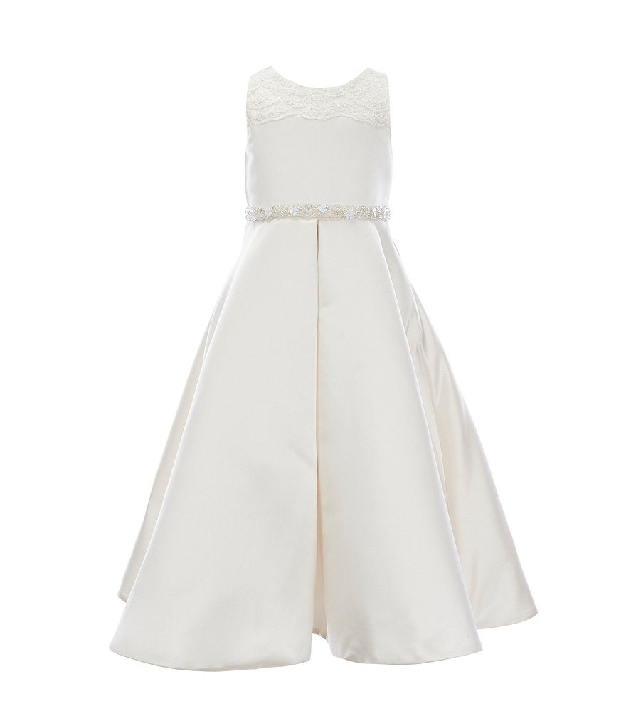 Chantilly Place Little Girls 2T-6X Embroidered/Satin Fit-And-Flare Dress