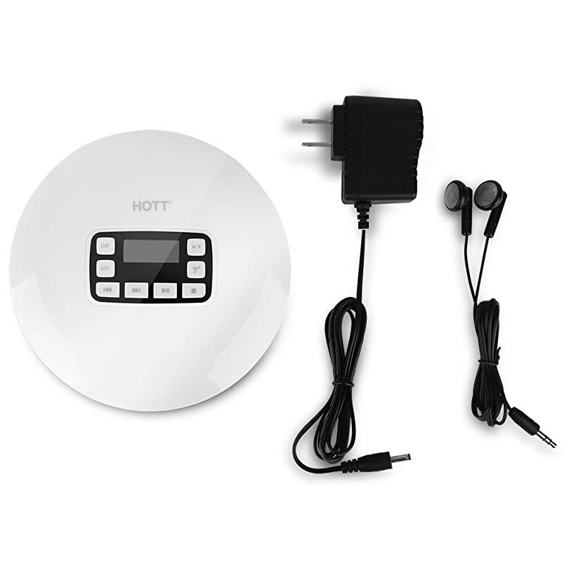 Bluetooth CD Player, HOTT Compact Music Small CD Player for Kids&Adults with Earphone, Support Format of CD, CD-RW, MP3, CD-DA, WMA (110-240V)