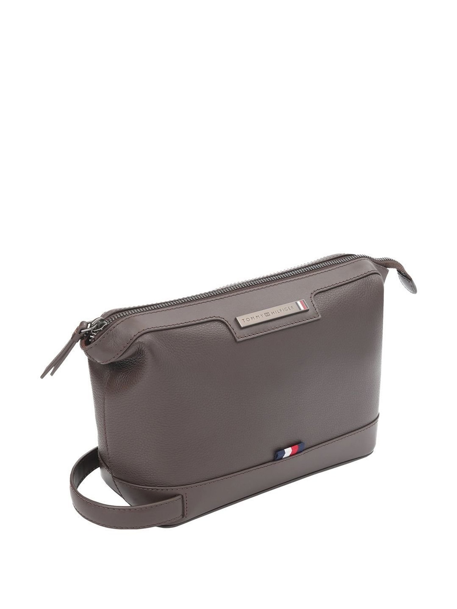 Louis Stitch Brunette Brown Leather Medium Toiletry Pouch