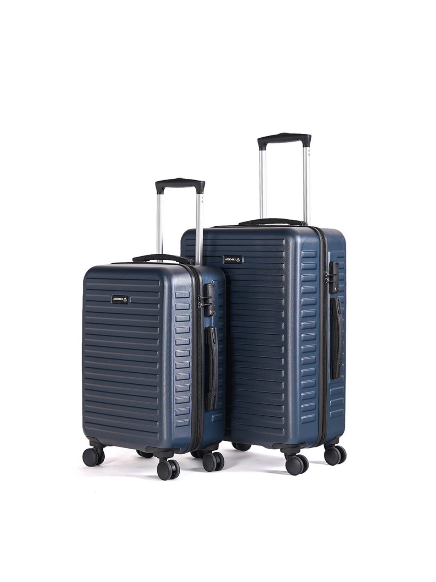 Assembly Blue Textured Trolley Bag Pack of 2 - 20 inch & 24 inch