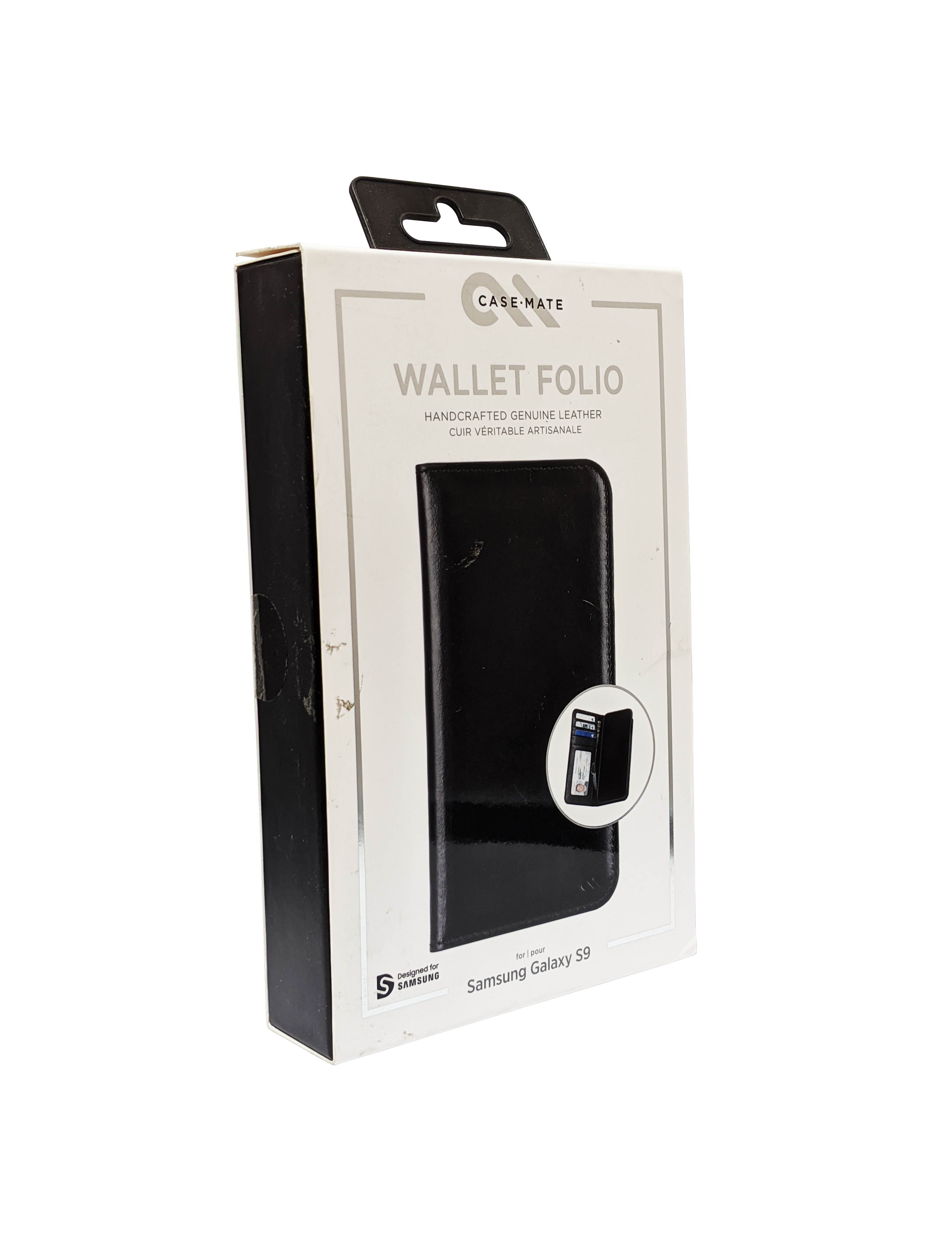 Case-Mate Wallet Folio Series Protective Case Cover for Galaxy S9 - Black