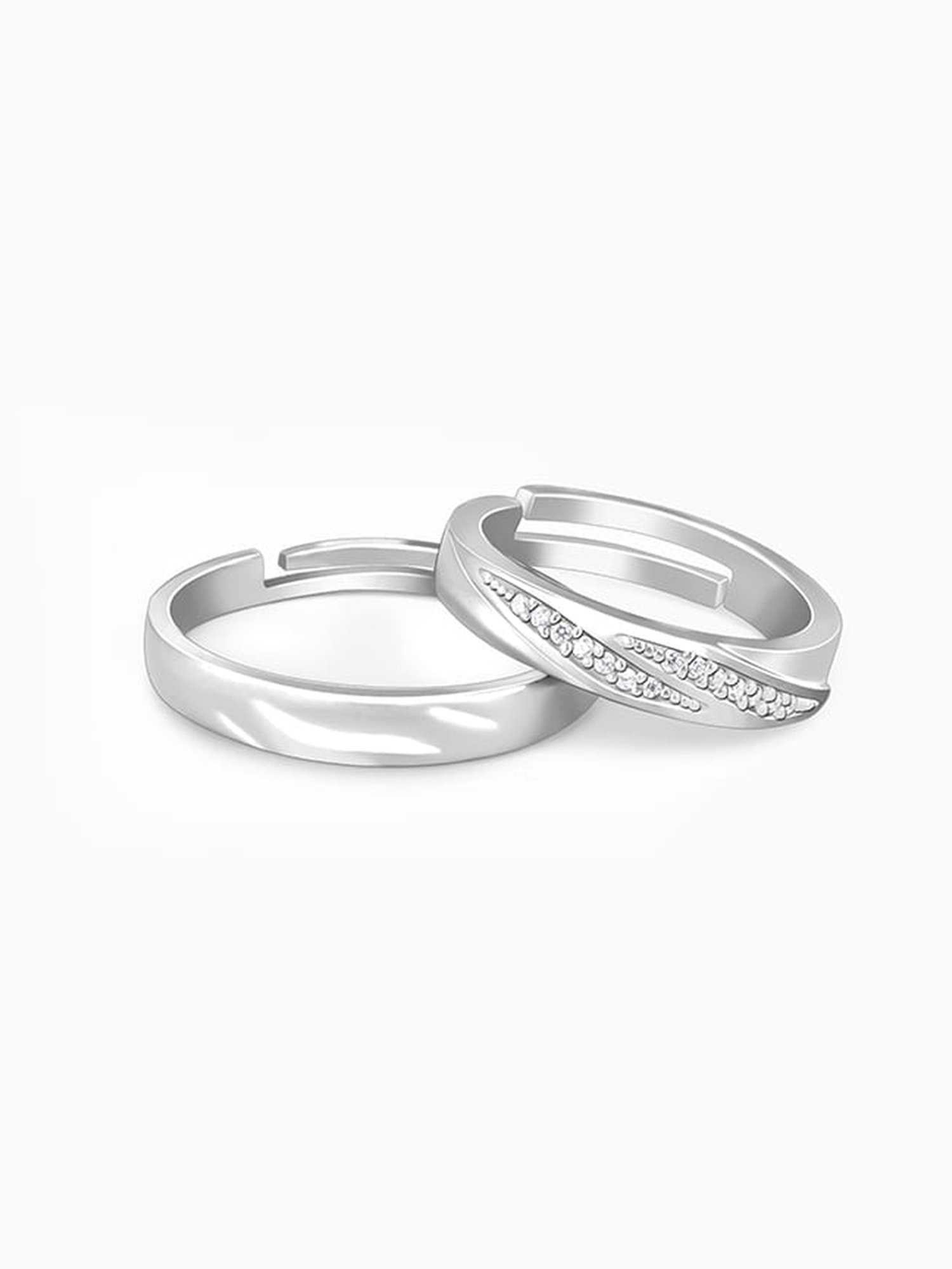 GIVA 925 Silver Anushka Sharma Silver Vintage Couple Band for Women & Girls