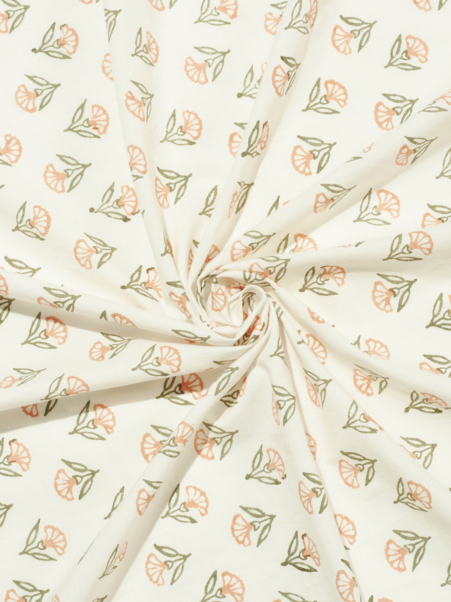 Fabindia Home Mihira Printed Teal 180 TC Cotton Single Size Bed Sheet with 2 Pillow Covers