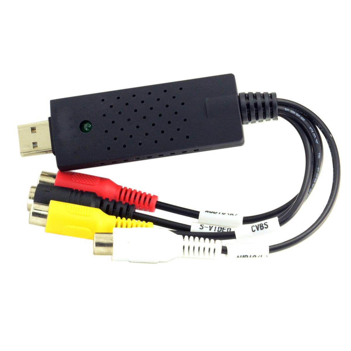 USB 2.0 Audio Video CAP TV DVD VHS S-Video Capture DVR Sureveillance 4 Channel