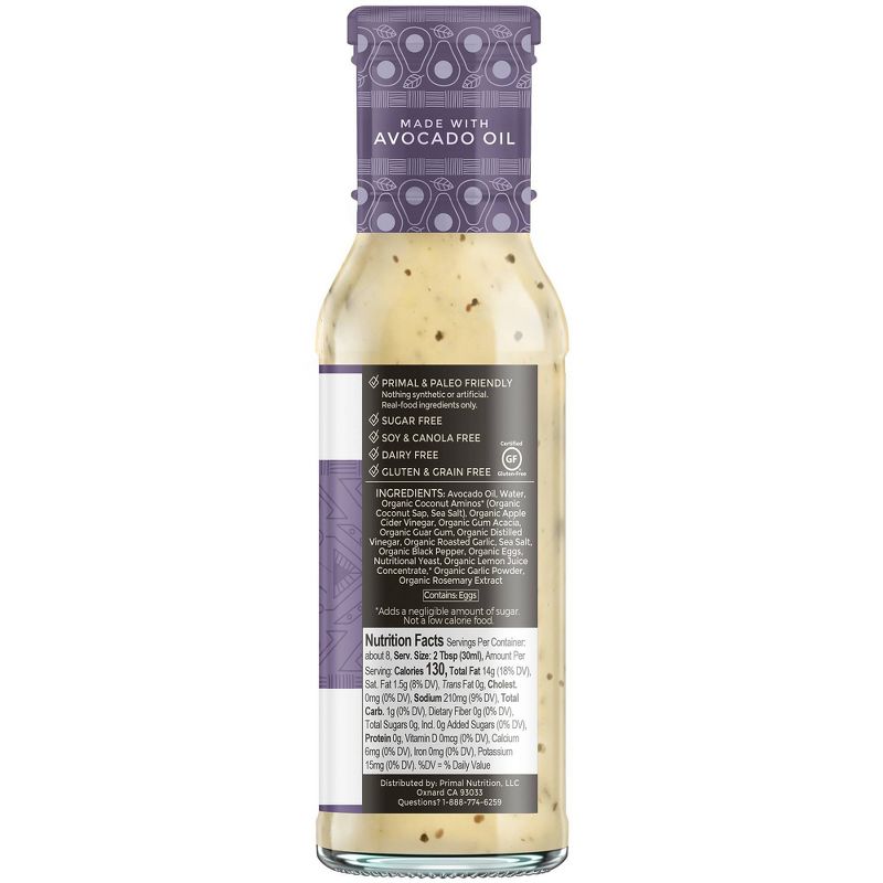 Primal Kitchen Dairy-Free Caesar Dressing with Avocado Oil - 8fl oz