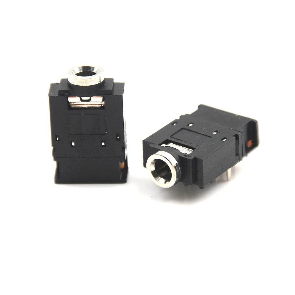 5Pcs/lot 3.5mm Stereo Audio Jack Socket 3.5 Dual Track Headphone  8Pins With Switch Connector