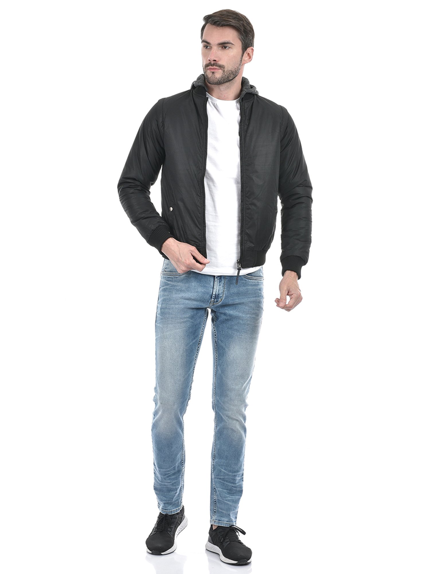 Lawman Pg3 Black & Olive Regular Fit Check Reversible Jacket