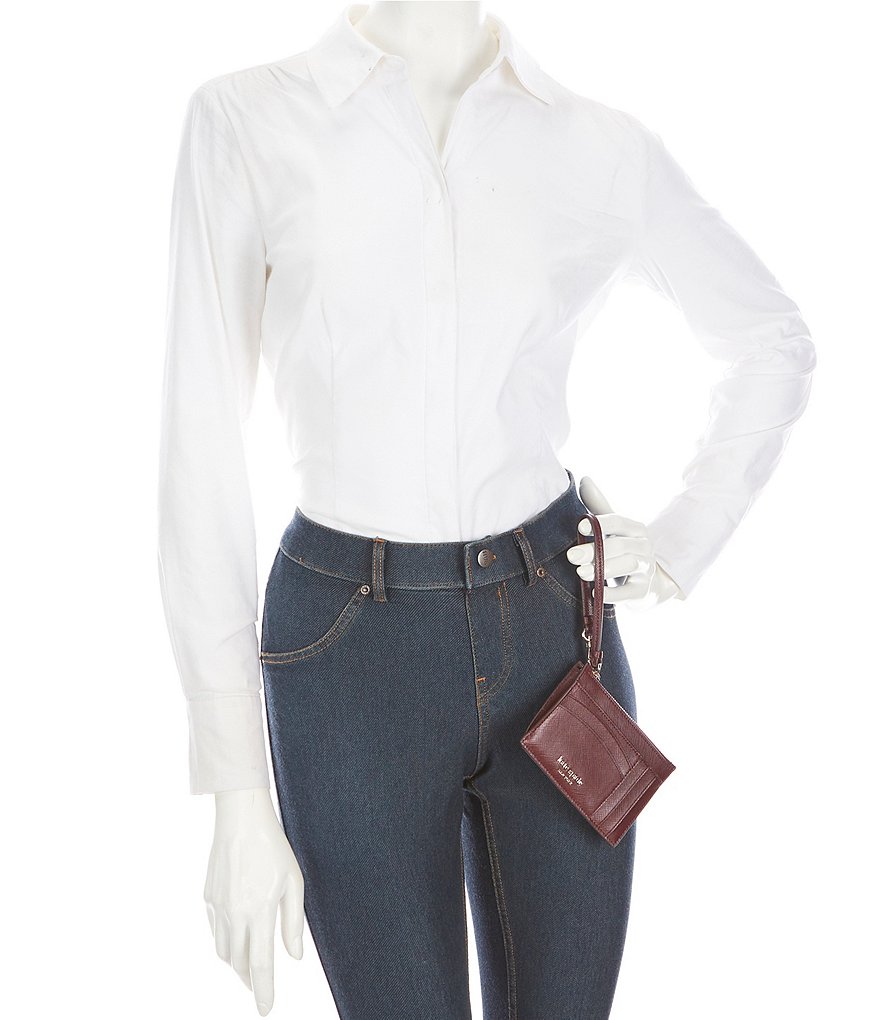 kate spade new york Spencer Leather Zippered Card Case Wristlet