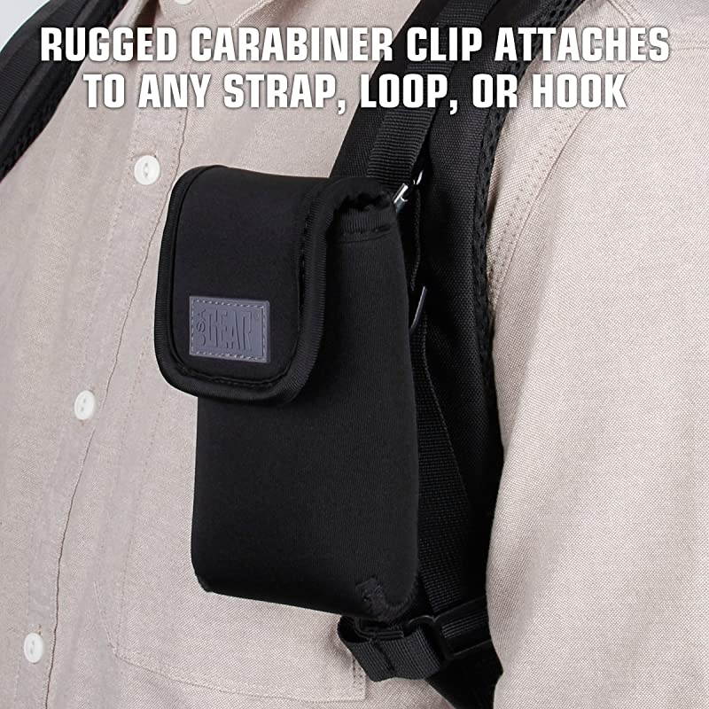 Portable Pocket Radio Case Compatible with C Crane CC Pocket Sangean DT400W Philips AE1500 Kaito KA200 Sony ICFS10MK2 and More with Carabiner Carrying Clip Belt Loop