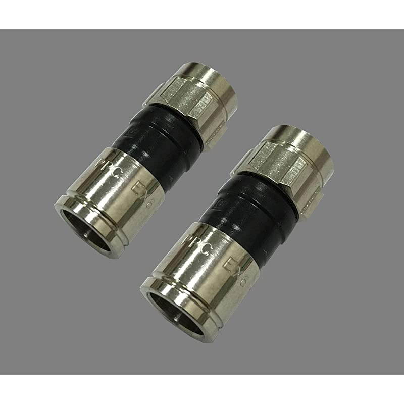 Plenum RG6 PPC Belden 18mm EX6 Plus Signal Tight Snap amp Seal Outdoor Compression Connector Comcast DTV amp Dish Approved 1 Bag of 50 Connectors