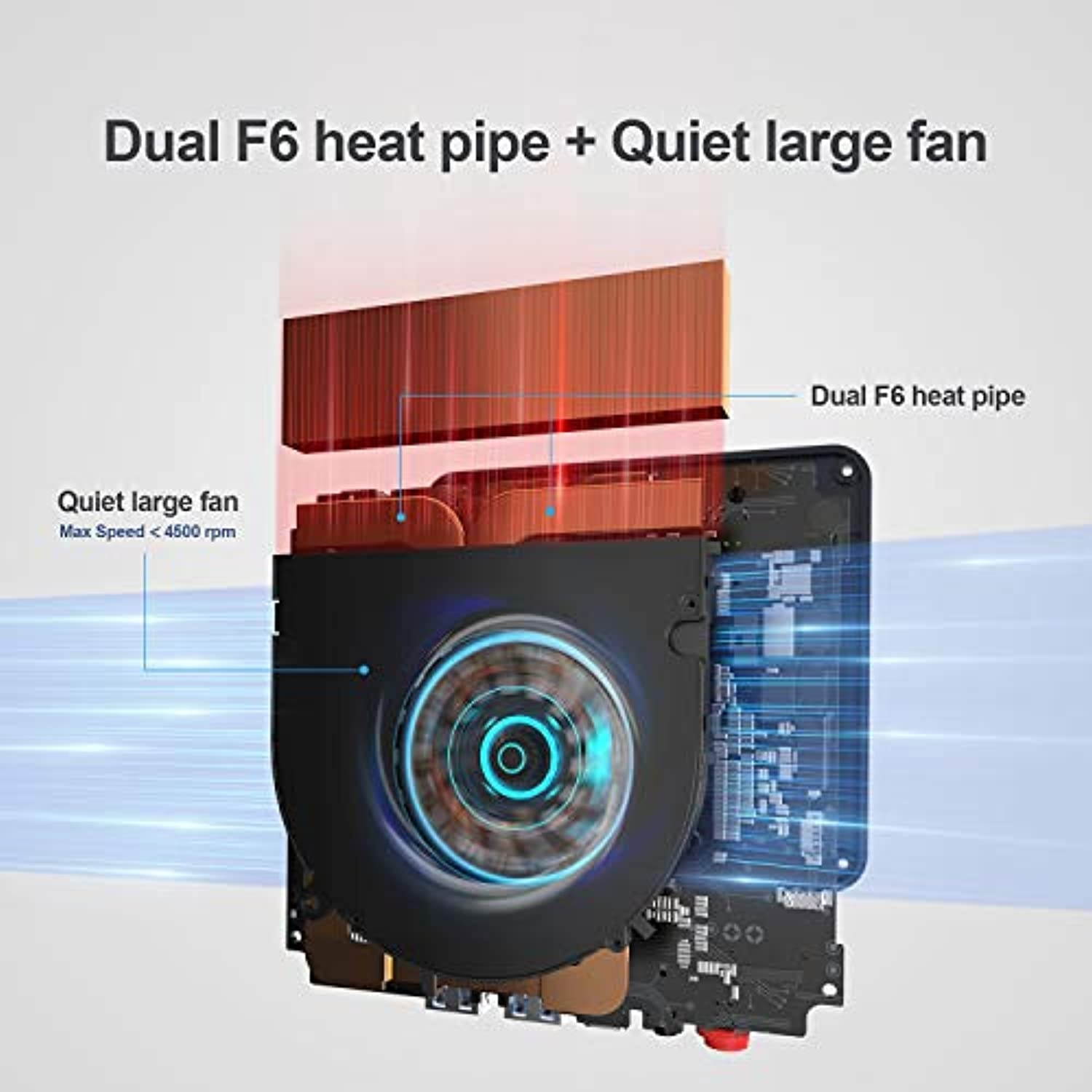 New Intel 4 Cores 8 Thread i5-8279U Processor?up to 4.1Ghz?,Win10 Pro Beelink Mini pc with 16G DDR4 RAM/512GB NVMe M.2 SSD, Support 4K HD Dual HDMI Display, WiFi 6, BT5.0, 4USB3.0, Gigabit Ethernet