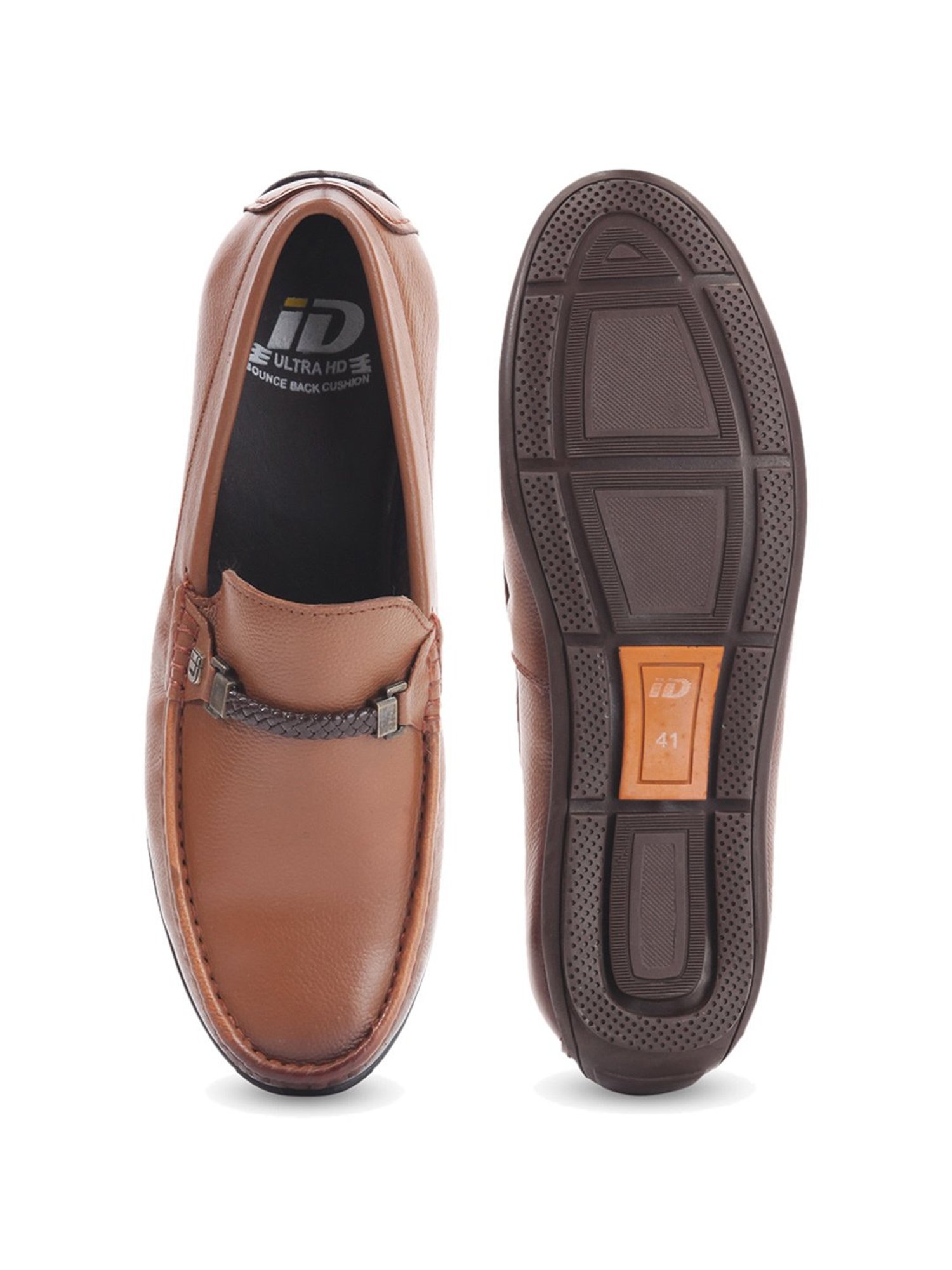 ID Men's Tan Casual Loafers