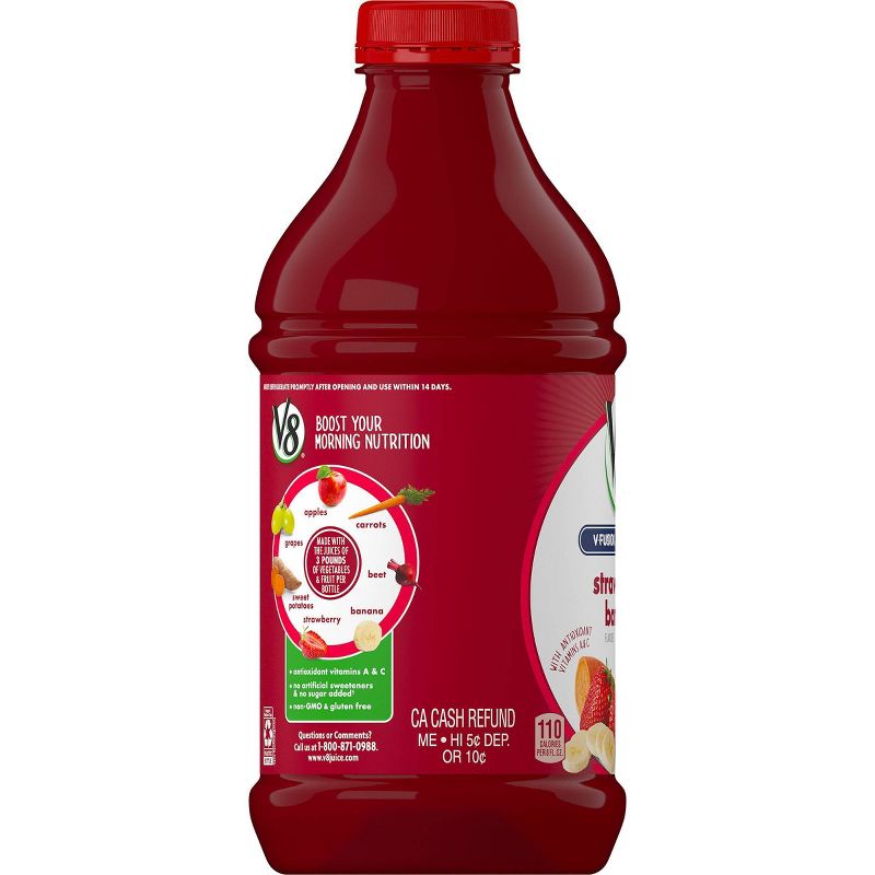 V8 V-Fusion Strawberry Banana Vegetable & Fruit Juice - 46 fl oz Bottle