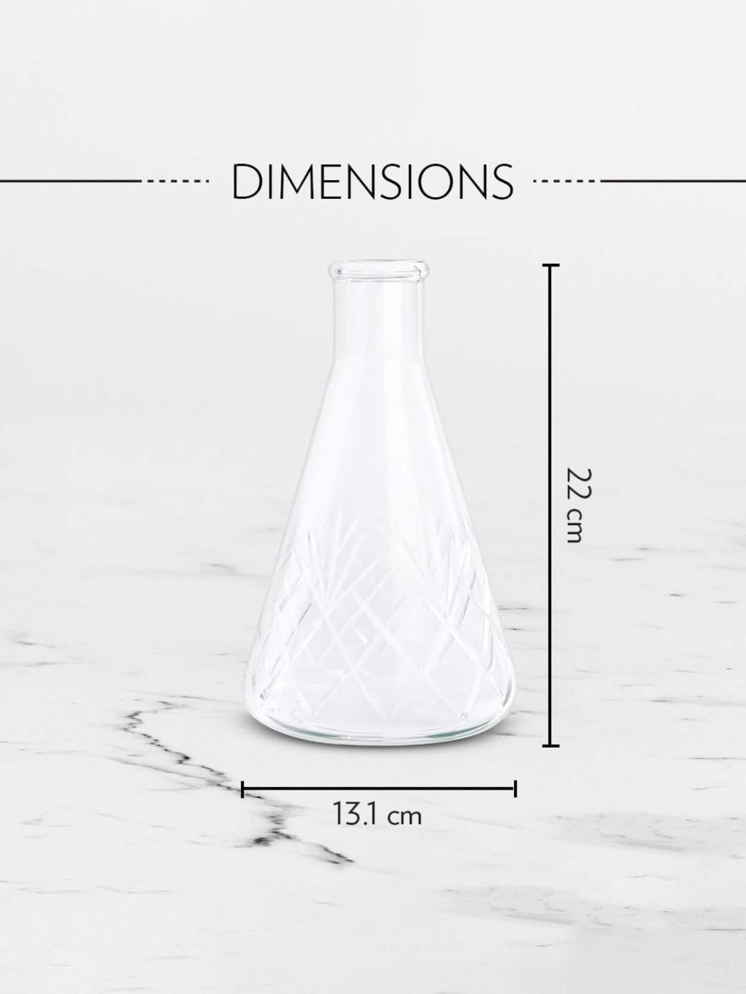 Pure Home and Living Blue Glass Decanter (0.7 L)