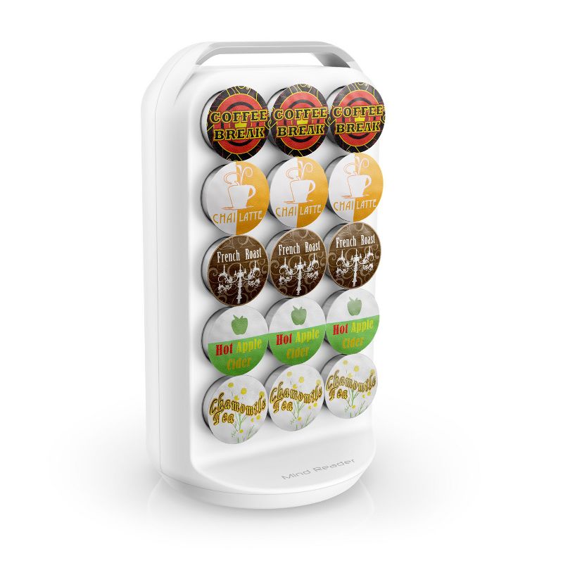 Mind Reader 30 Capacity K-Cup Single Serve Coffee Pod Holder Carousel, White