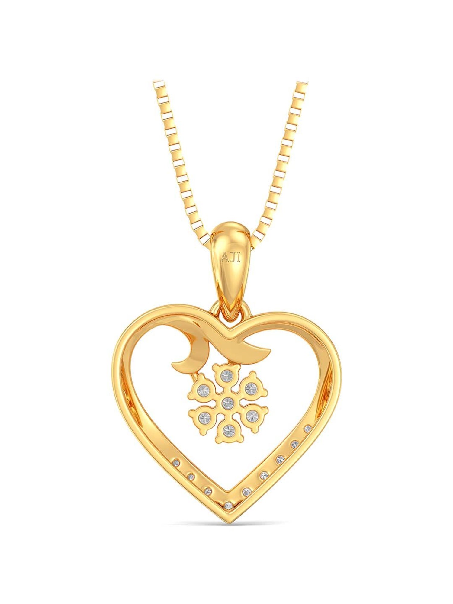 Mia by Tanishq Dual Radiance 18k Gold & Diamond Pendant with Chain