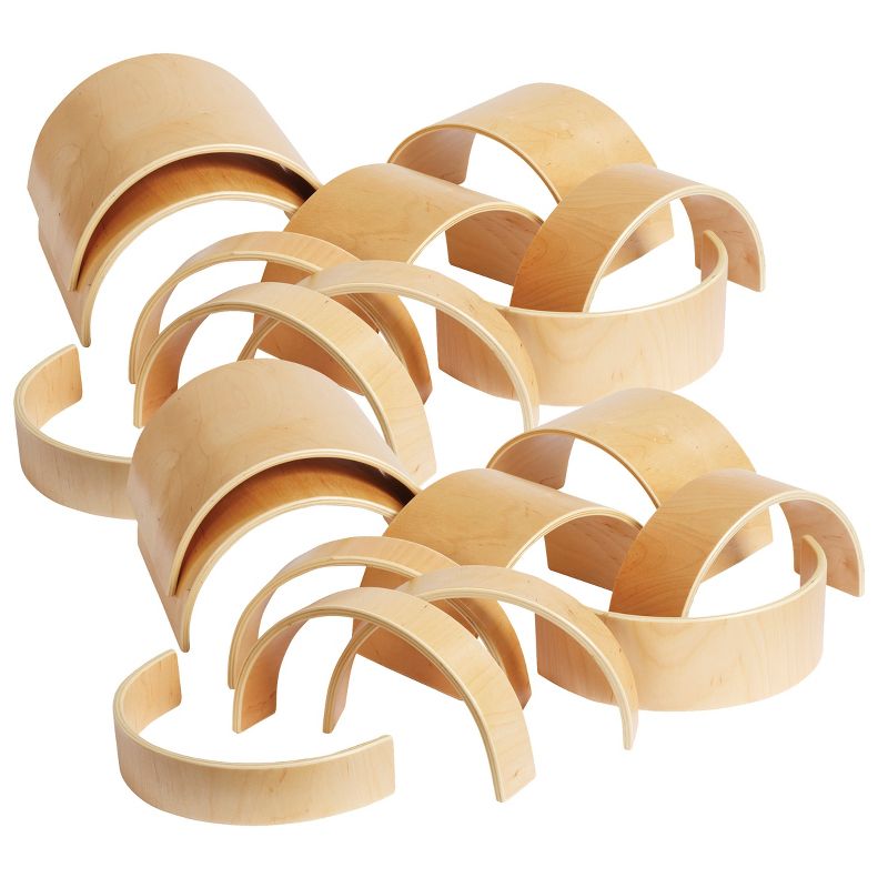 ECR4Kids Wood Tunnels and Arches Toy Set | Creative STEM Building Kit | 20 Pieces