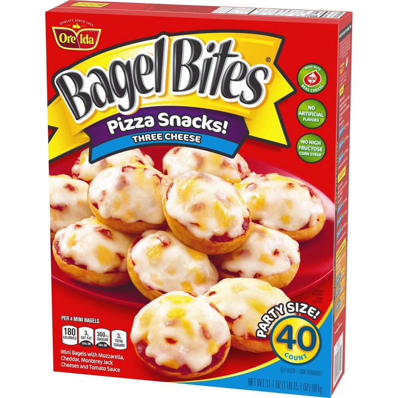 Ore-Ida Bagel Bites Three Cheese Frozen Pizza Snacks - 40ct