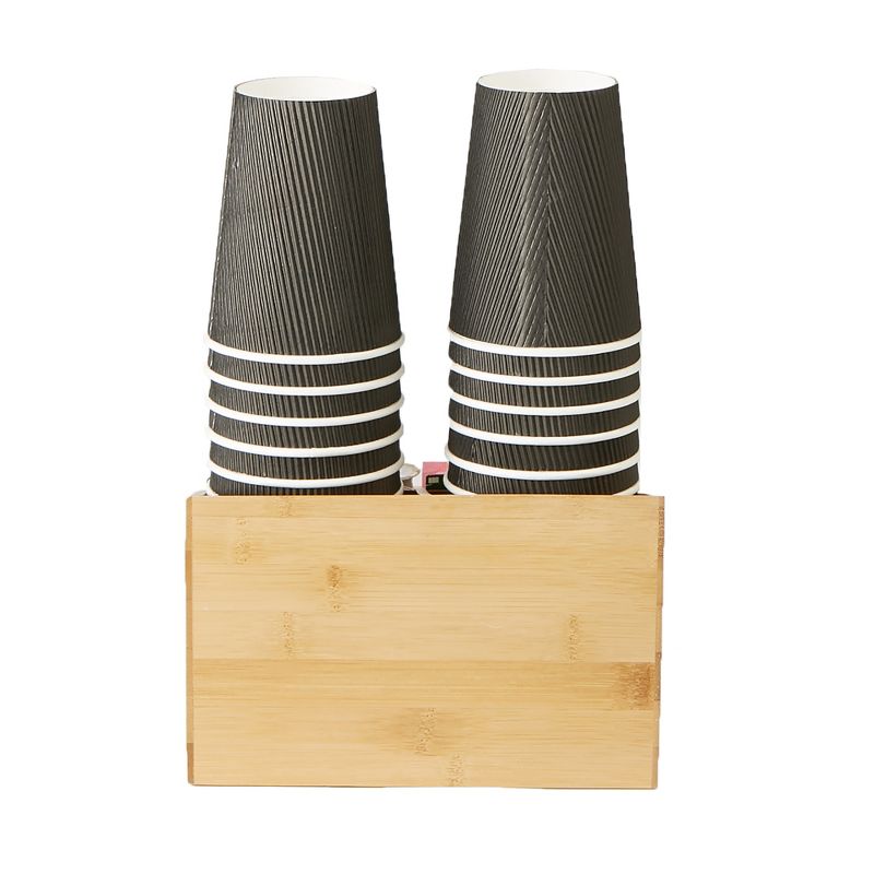 Mind Reader Coffee Condiment and Accessories Organizer, 7 Compartments, Brown