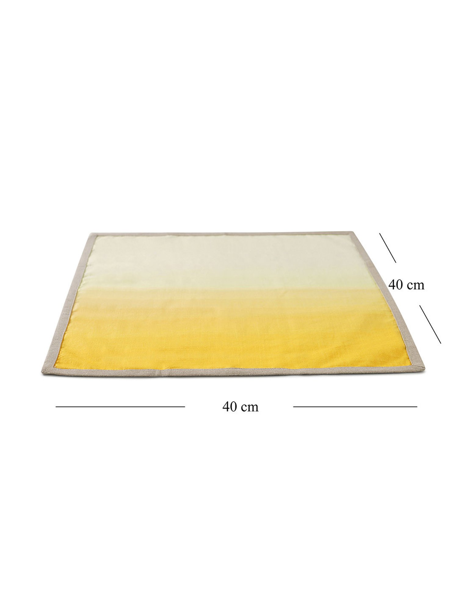 Pure Home and Living Yellow Cotton Solid Table Napkins