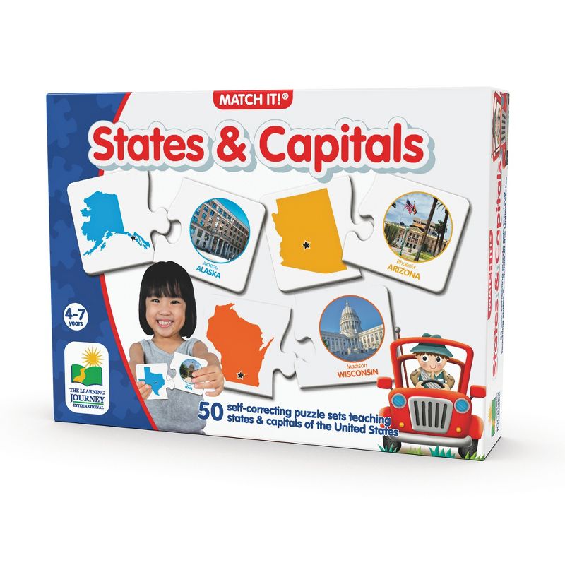 The Learning Journey Match It! States & Capitals 50 self correcting puzzle sets