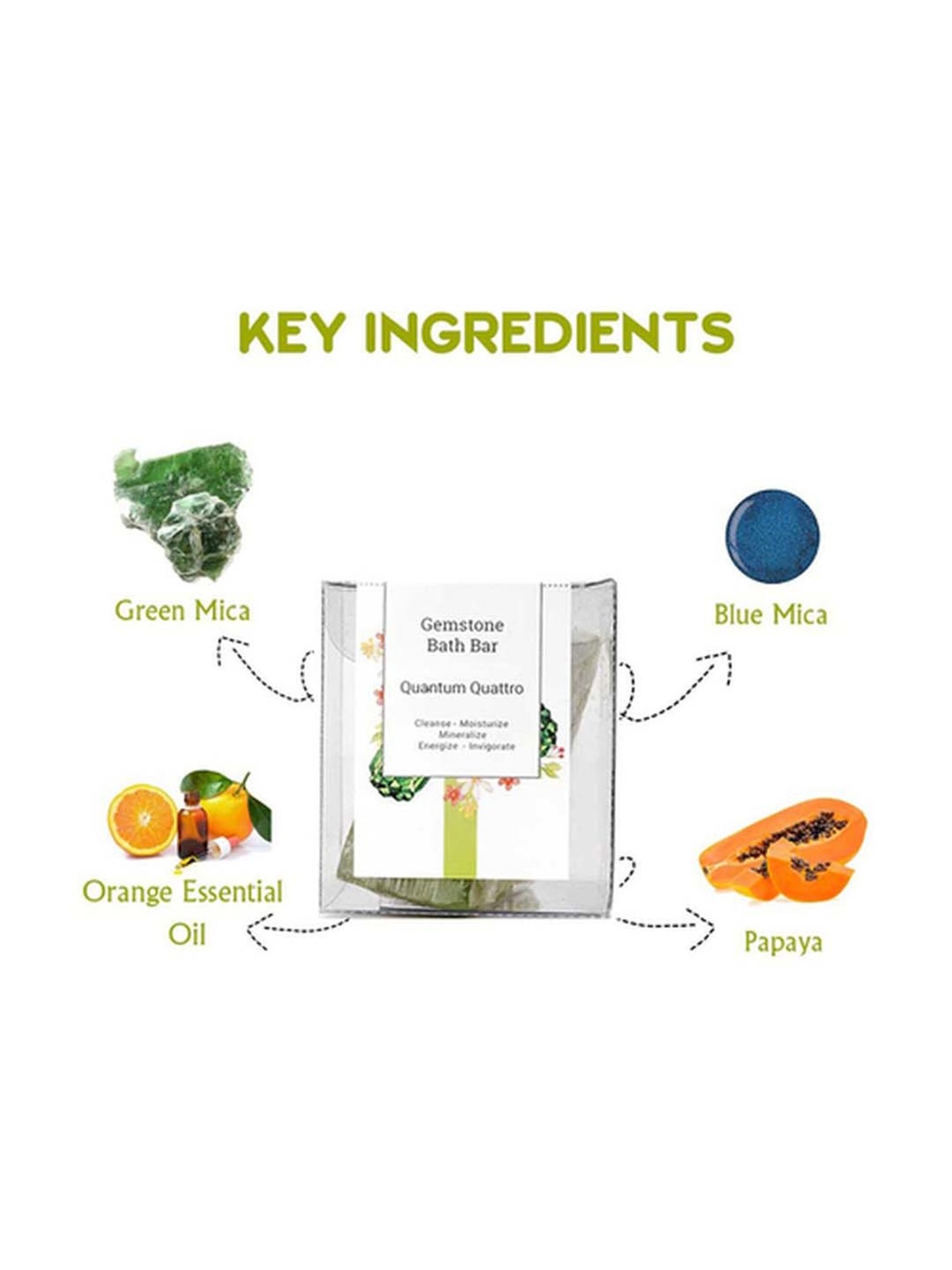 Seer Secrets Quantum Quattro Gemstone Bath Bar - 161 gm