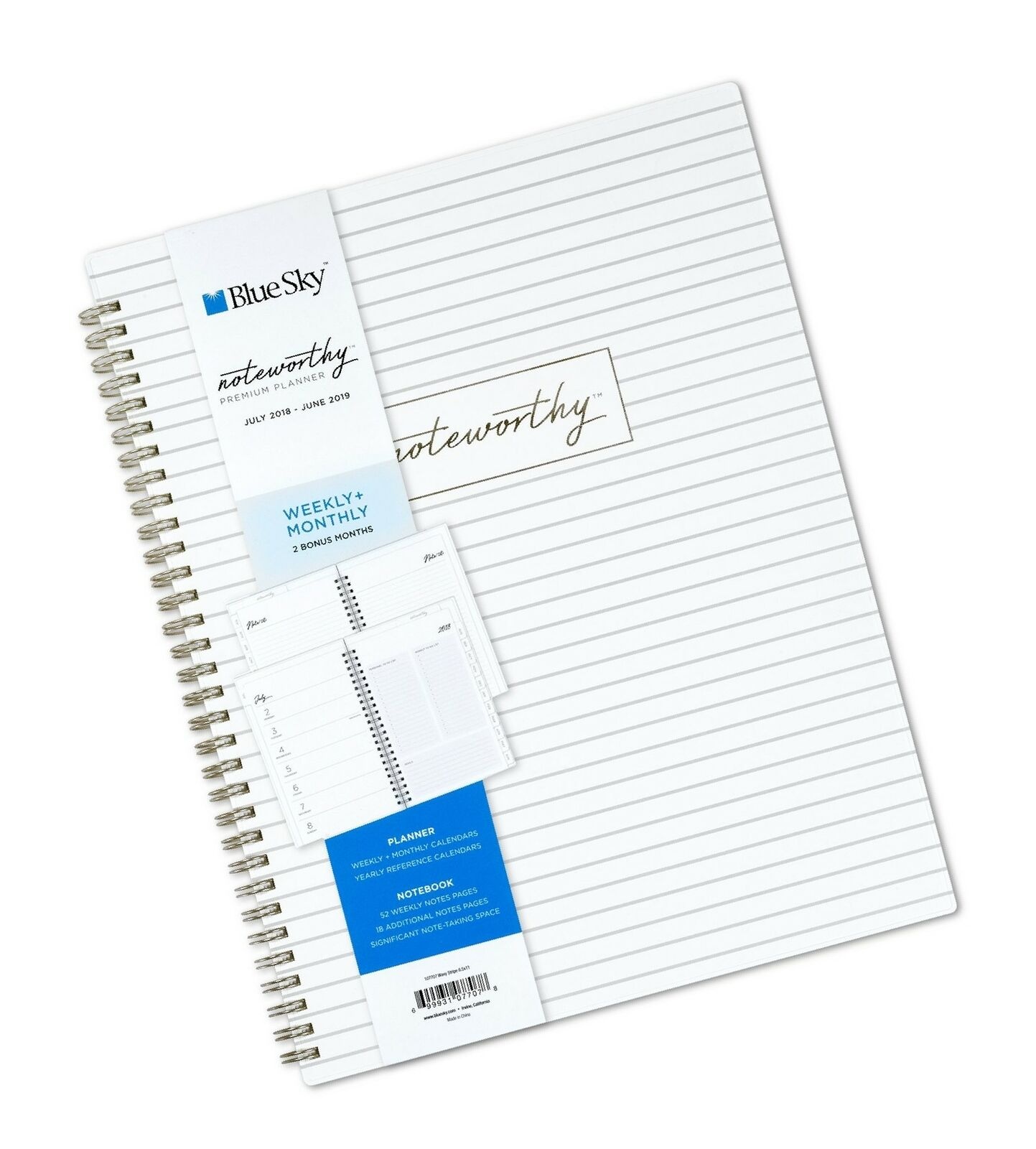 Blue Sky Noteworthy 2018-2019 Academic Year Weekly & Monthly Premium Planner,...