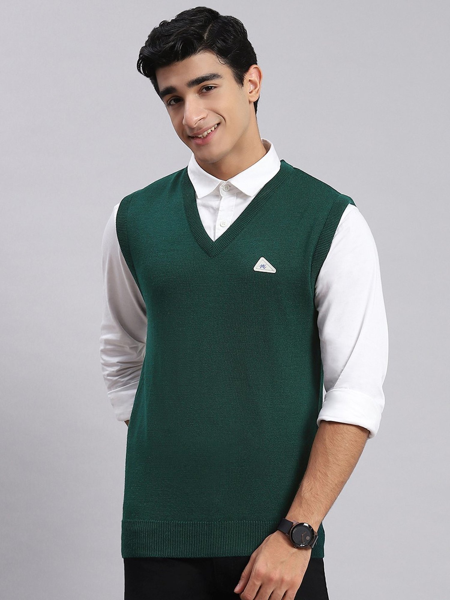 Monte Carlo Dark Green Regular Fit Sweater