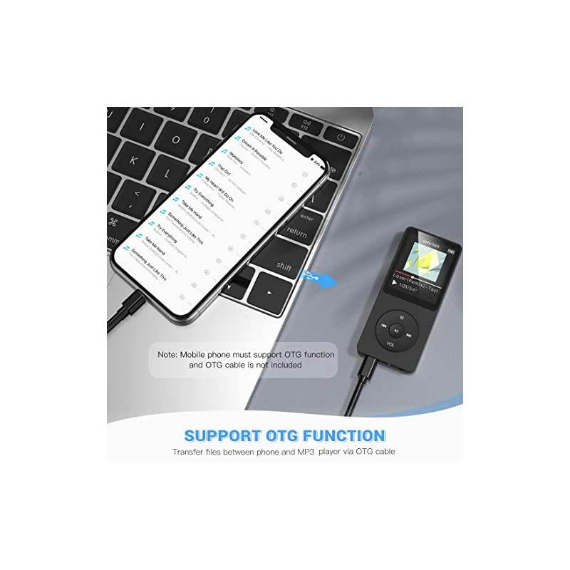 A02 8GB 70 Hours Playback MP3 Lossless Sound Music Player Supports up to 128GBBlack