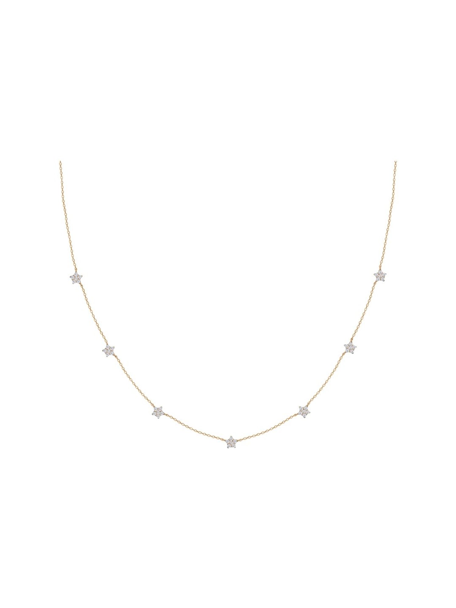 GIVA Anushka's 92.5 Sterling Silver Golden Star Constellation Necklace for Women
