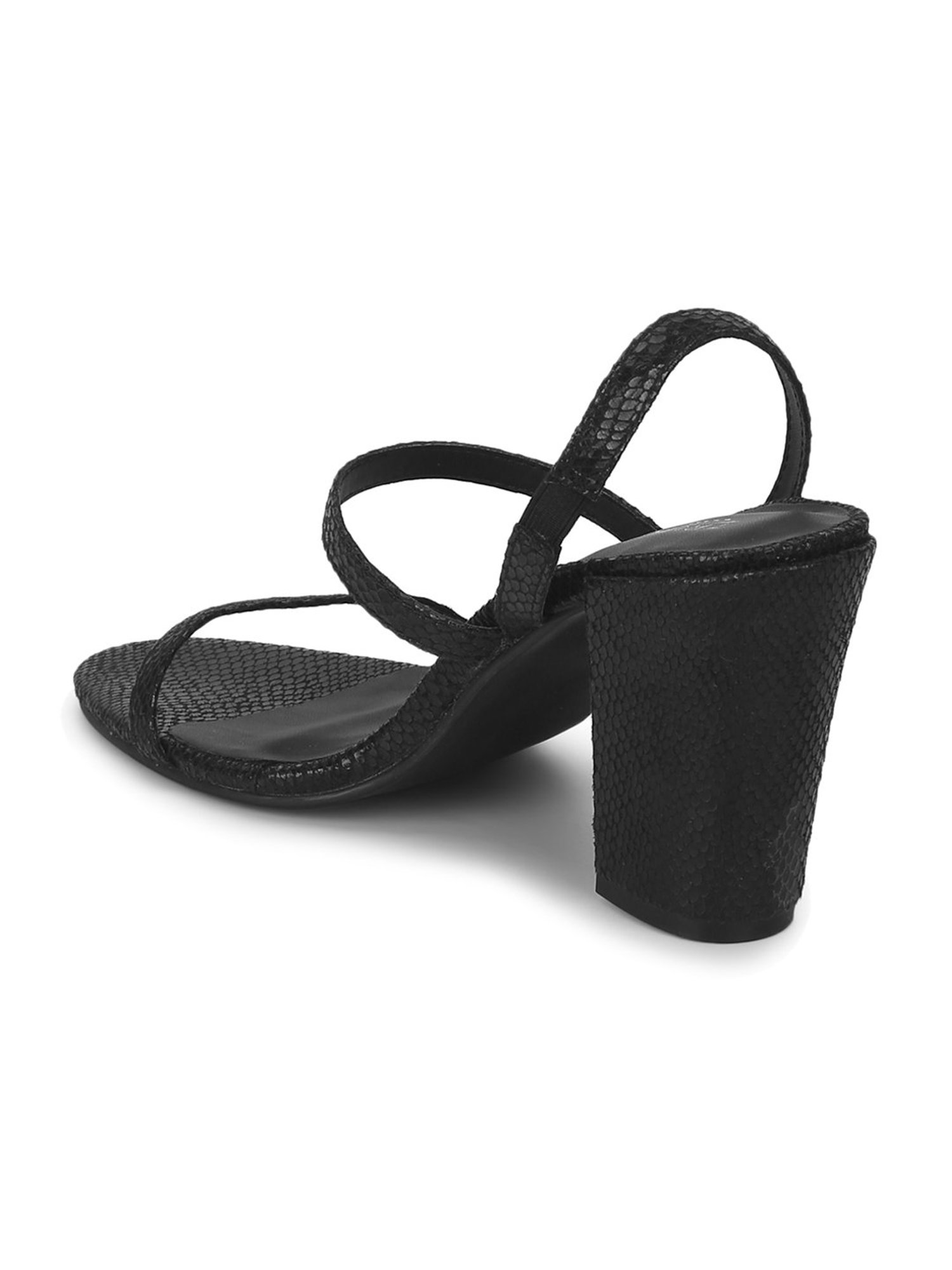 Truffle Collection Black Sling Back Sandals
