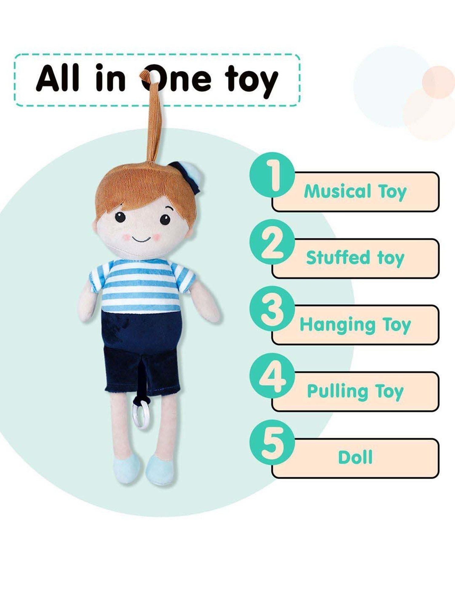 Baby Moo Kids Blue Pulling Toy