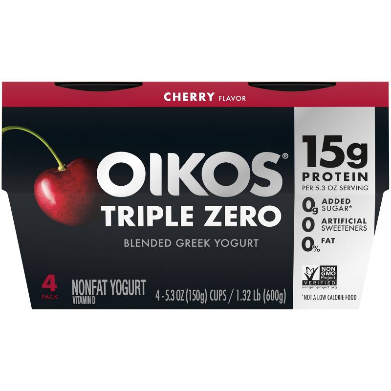Dannon Oikos Cherry Greek Nonfat Yogurt - 4ct/5.3oz