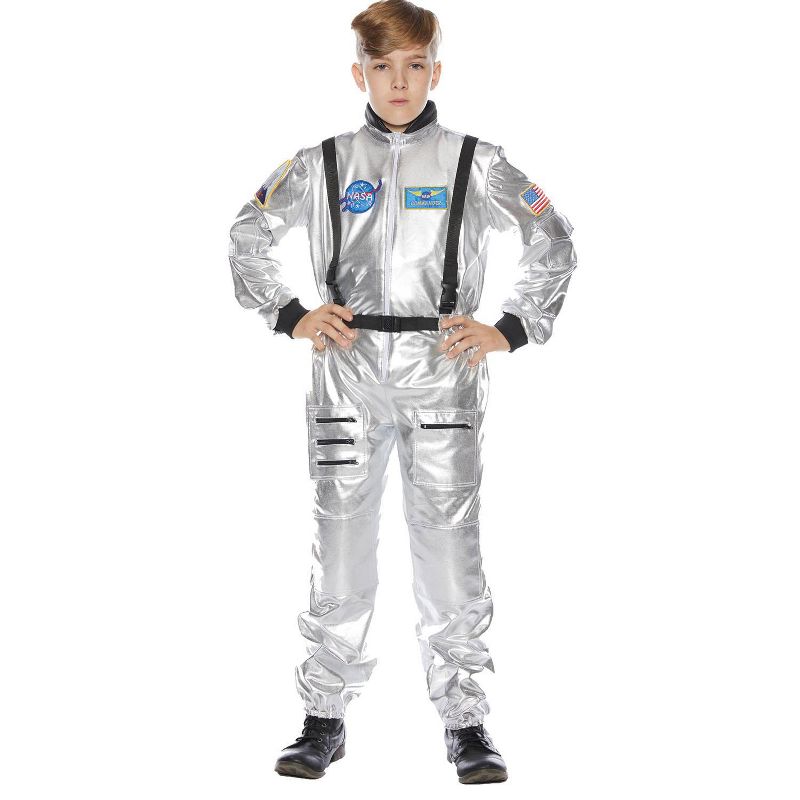 Kids' Astronaut Silver Halloween Costume 6-8