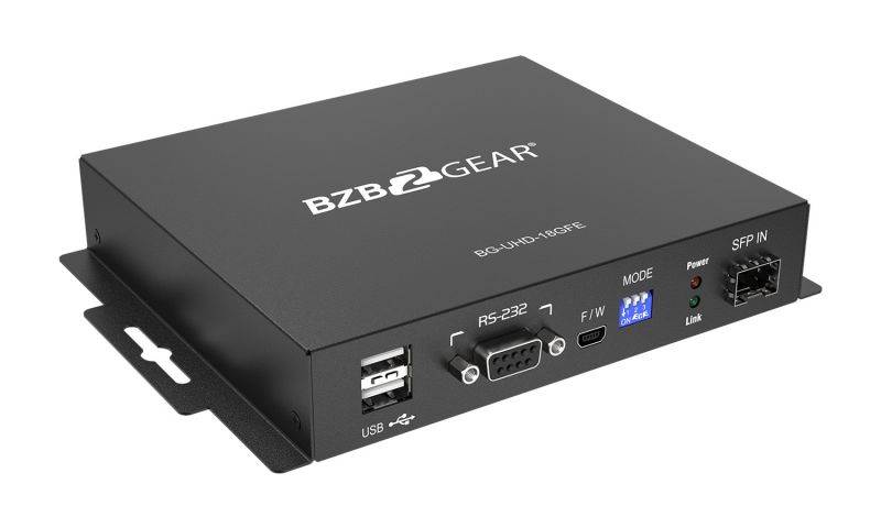 BZBGEAR 4K/UHD HDMI 2.0 18Gbps USB KVM Extender Kit Over fiber with HDR, Bi-directional IR & RS-232 Support