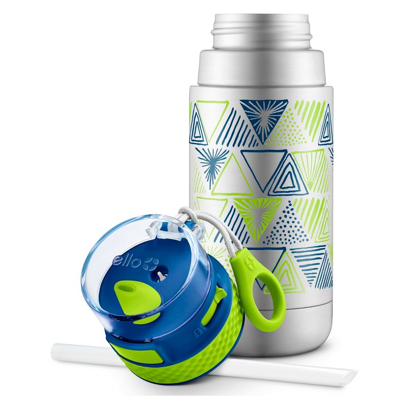 Ello Ride 12oz Vacuum Insulated Stainless Steel Water Bottle - Blue/Green